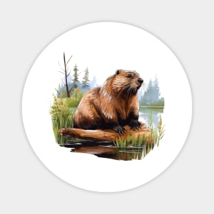 I Love Beaver Magnet